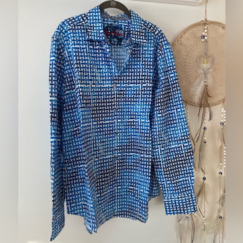 Robert Graham Long Sleeve Dress Shirt Men’s 2XL
